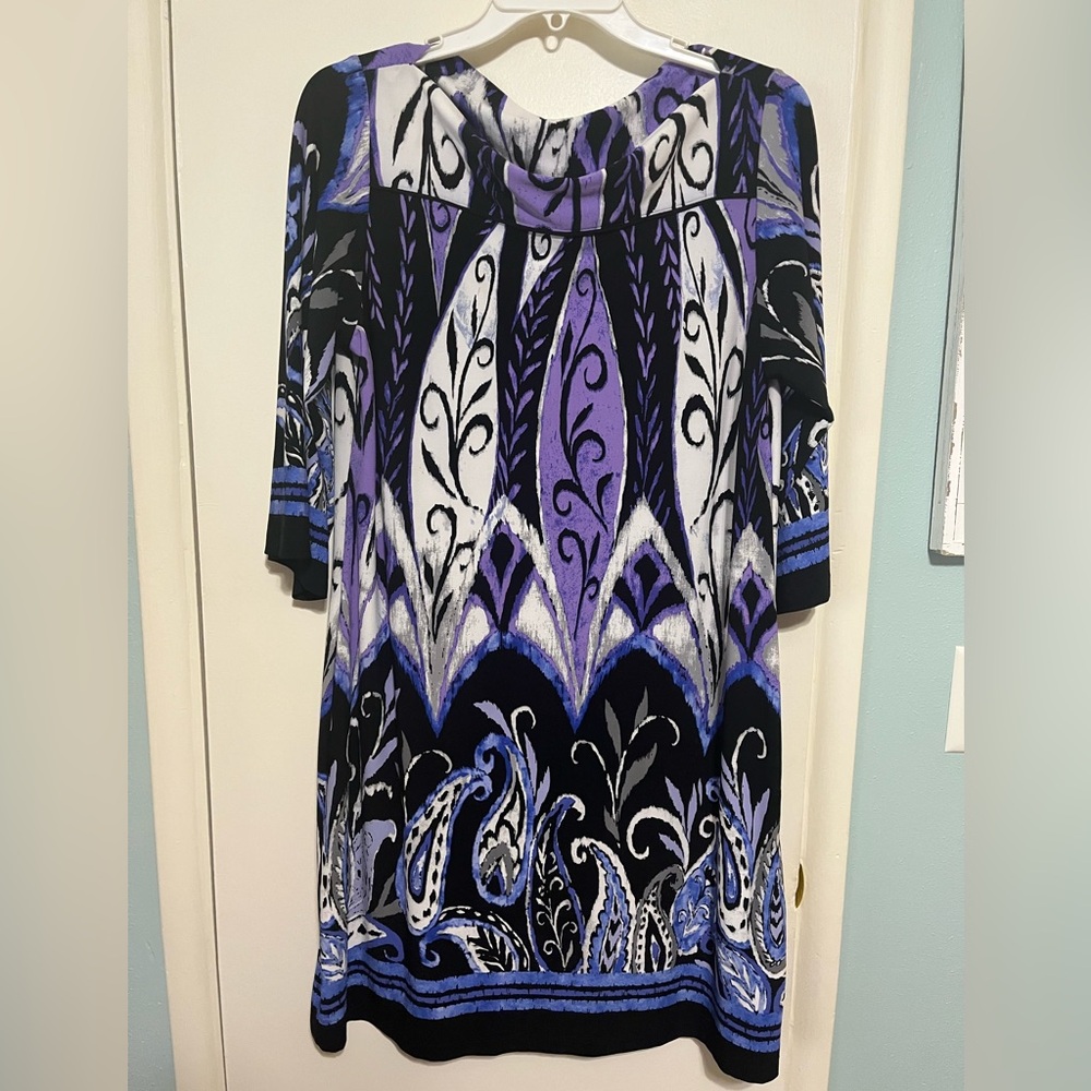 En Focus Studio
Multicolor dress, purple, black, Size 16